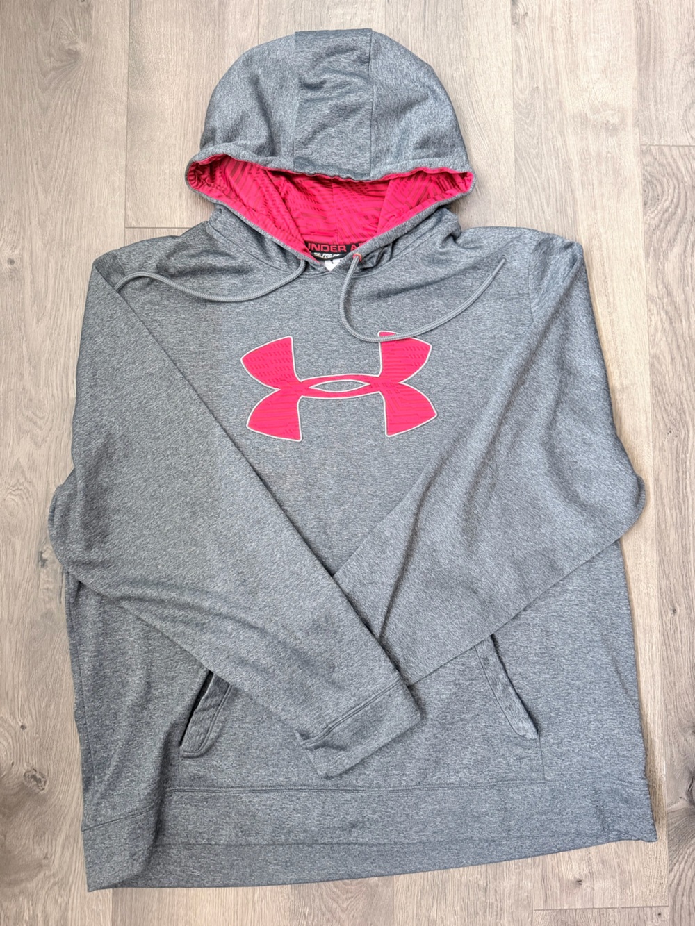 Under Armour Gray Hoodie with Red Logo